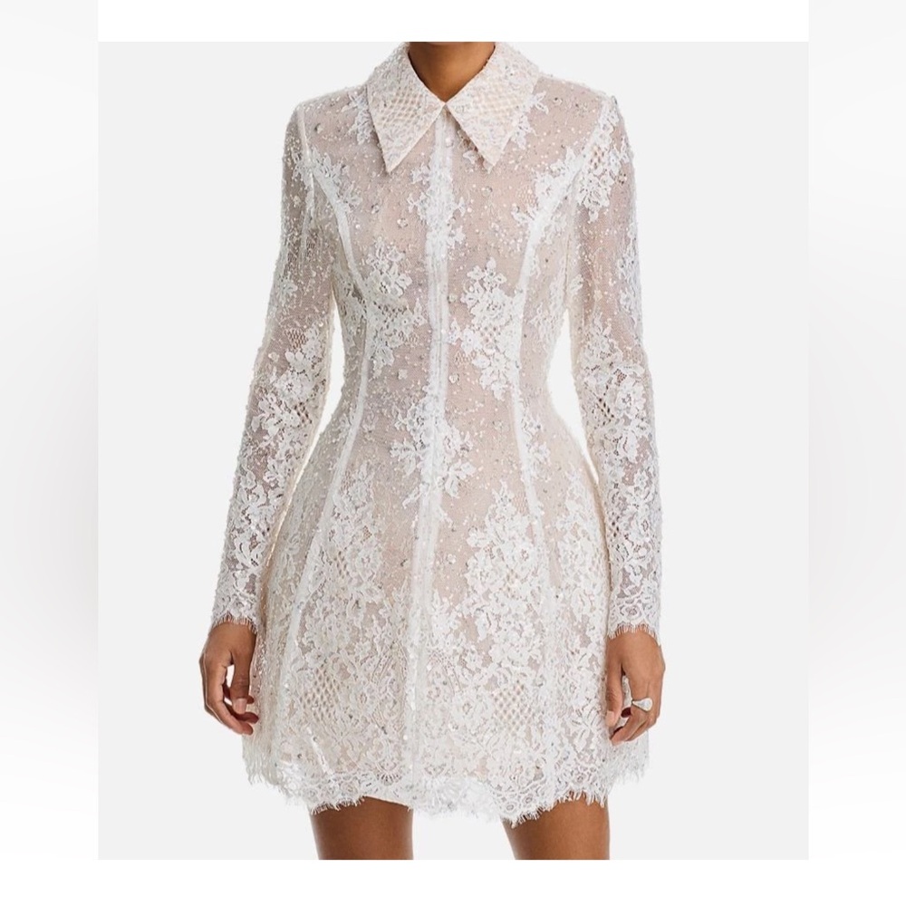 BRONX AND BANCO Women's White
Adelaide Lace Mini Dress Size 4